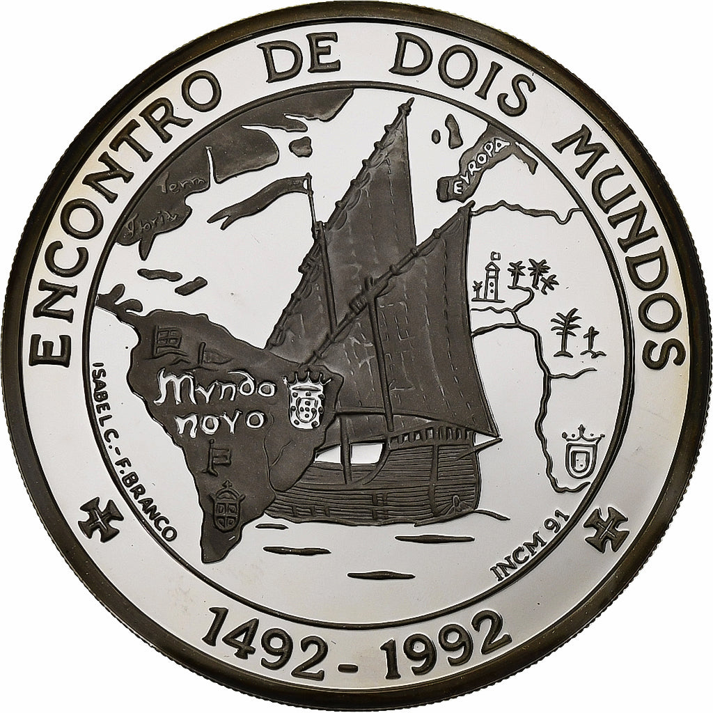 Portogallo, 1000 Escudos, Ibero-American Series, 1991, Lisbon, Argento, FDC