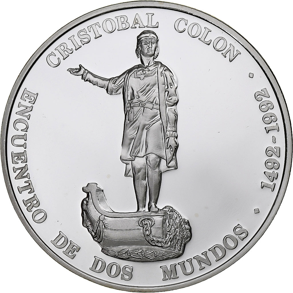 Venezuela, 1100 Bolívares, Ibero-American Series, 1991, Mexico, Argent, FDC