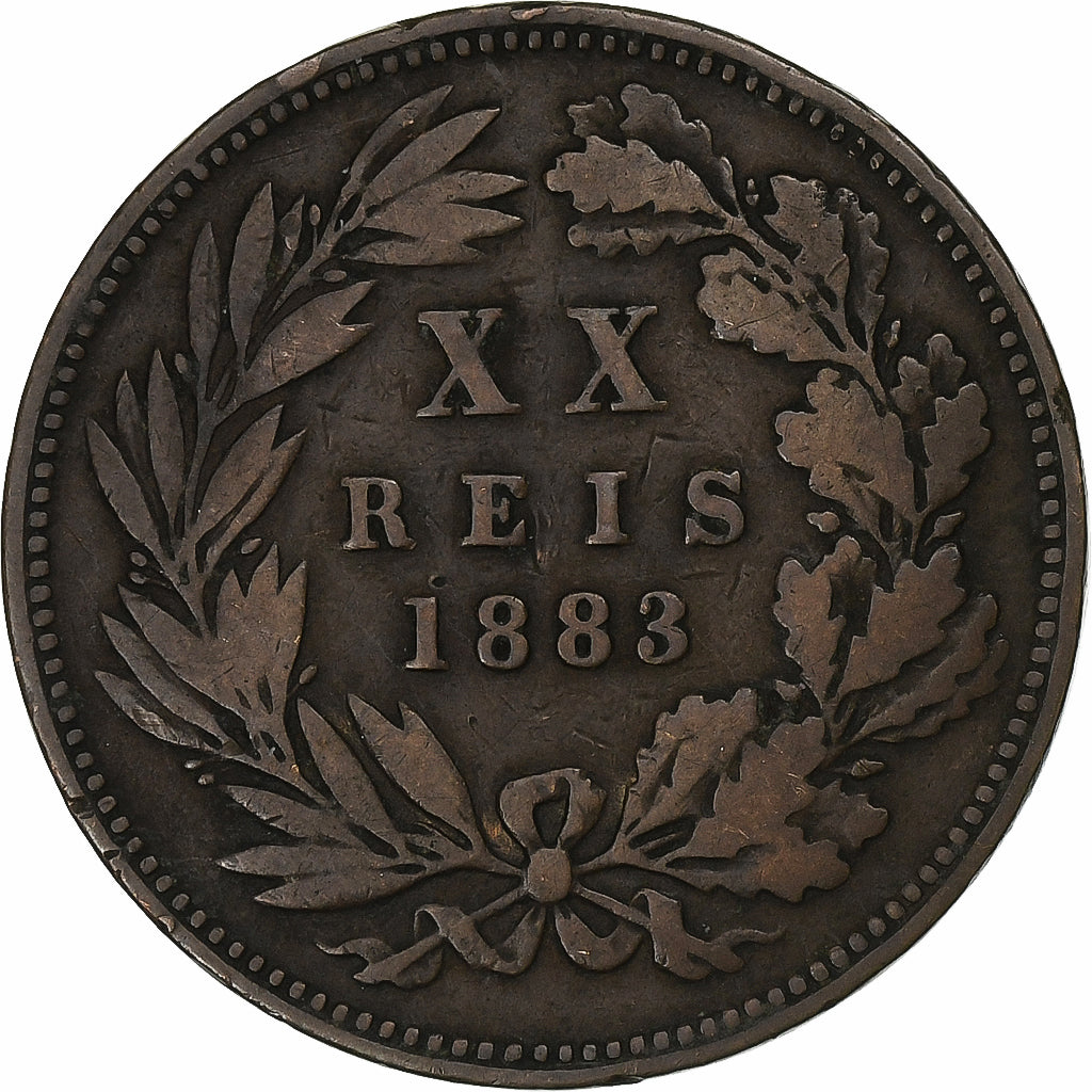 Portugal, Luiz I, 20 Reis, 1883, Lisbonne, Bronze, TB+, KM:527