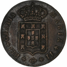 Portugal, Maria II, 10 Reis, 1835, Lisbon, Copper, EF(40-45), KM:481