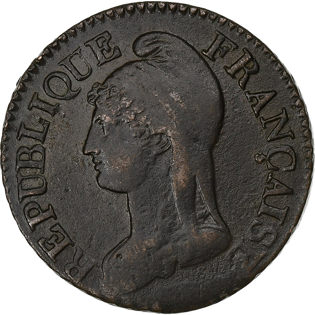 Francia, Directoire, 5 Centimes, Dupré, AN 5, Paris, Rame, BB, Gadoury:126