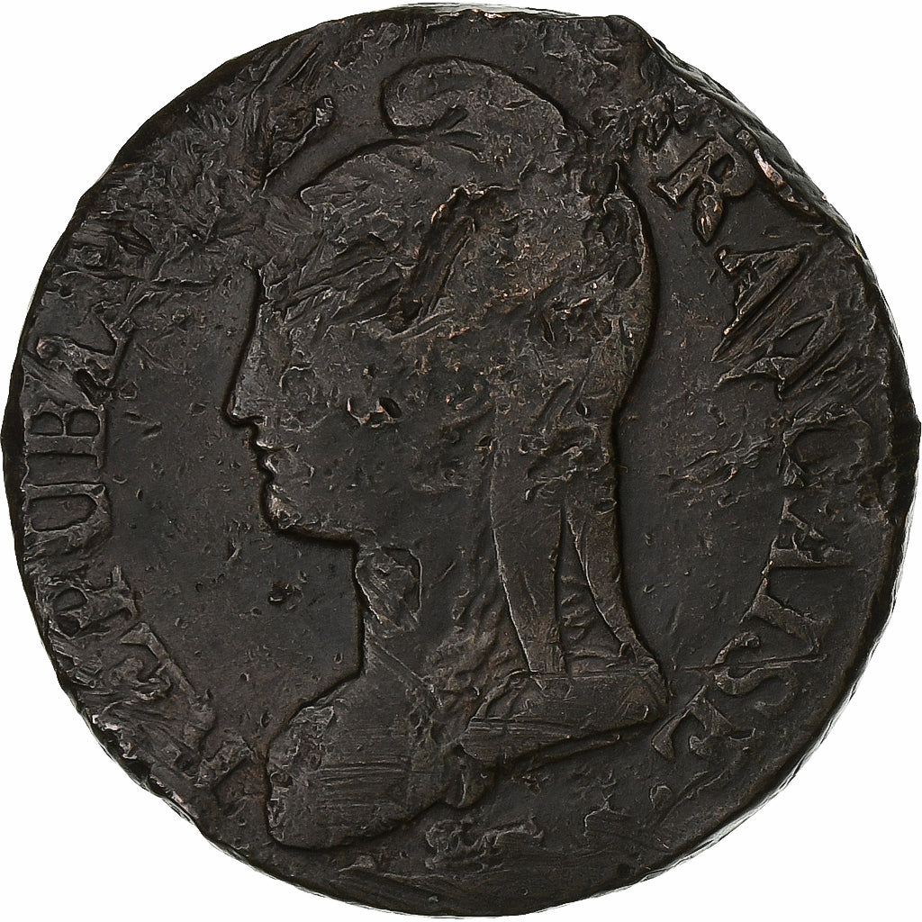 France, Directoire, 5 Centimes, Dupré, AN 5, Limoges, Copper, VF(20-25)