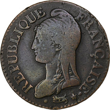 France, 5 Centimes, Dupré, AN 8, Lille, Copper, EF(40-45), Gadoury:126a