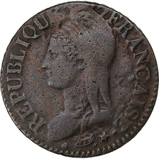France, 5 Centimes, Dupré, AN 6, Strasbourg, Copper, VF(30-35), Gadoury:126