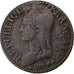 Francia, 5 Centimes, Dupré, AN 6, Strasbourg, Cobre, BC+, Gadoury:126
