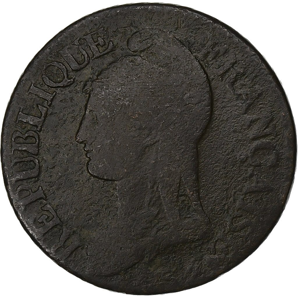 France, 5 Centimes, Dupré, AN 8/5, Lille, Copper, VF(20-25), Gadoury:126a