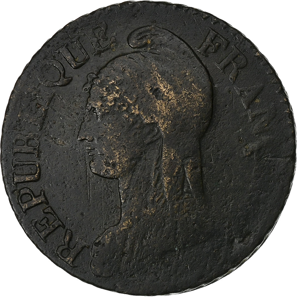 France, 5 Centimes, Dupré, AN 7/5, Paris, Copper, VF(30-35), Gadoury:126
