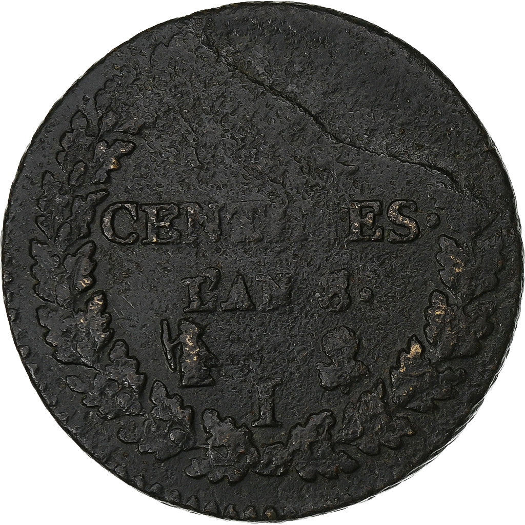 France, 5 Centimes, Dupré, AN 7/5, Paris, Copper, VF(30-35), Gadoury:126