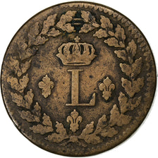 Francia, Louis XVIII, Decime, 1815, Strasbourg, Bronzo, MB, Gadoury:196