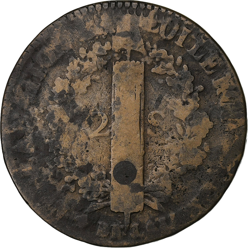 Francia, Louis XVI, 2 Sols, 2 sols françois, 1792 / AN 4, Paris, Métal de