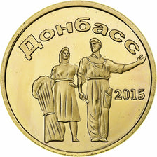 Ukraine, 20 Roubles, Donbass, 2015, Brass, MS(63)