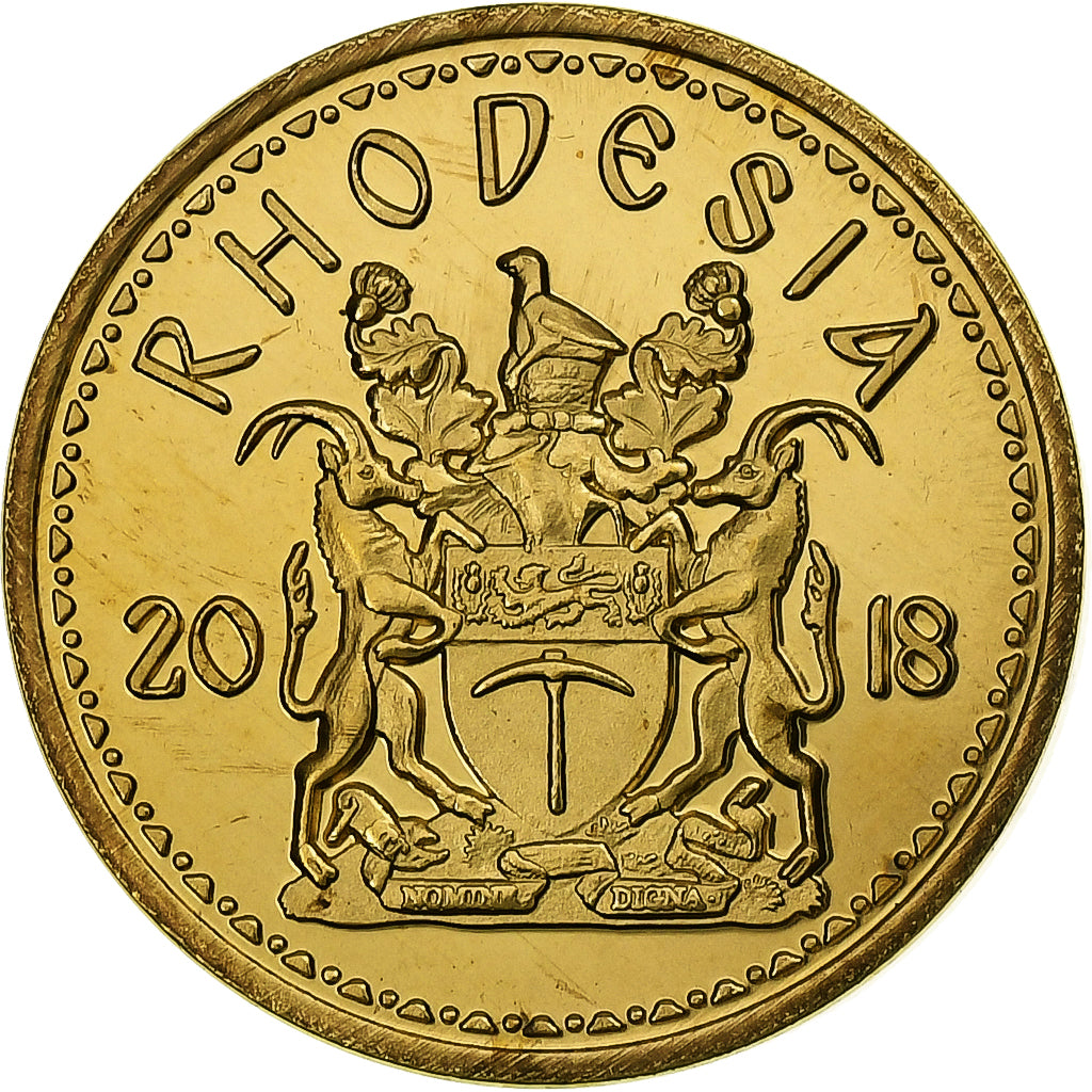 Rodésia, Cent, Leopard, 2018, Latão, MS(63)
