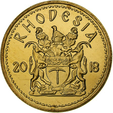 Rodésia, Cent, Leopard, 2018, Latão, MS(63)