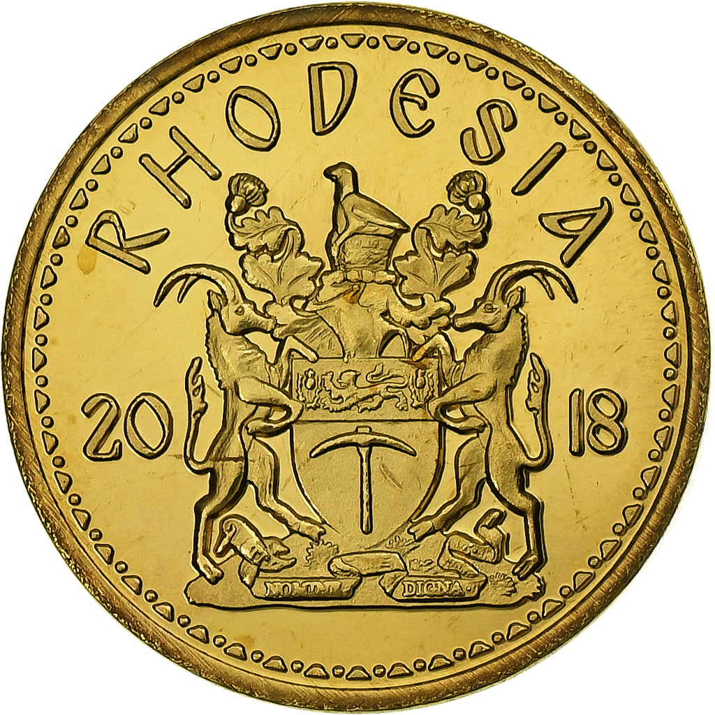 Rhodesia, Cent, Leopard, 2018, Brass, MS(63)