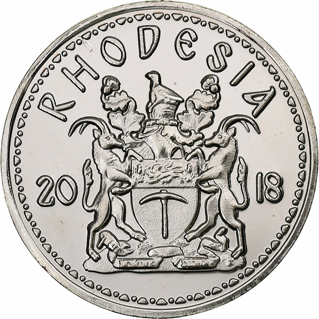 Rhodesia, 5 Cents, Lion, 2018, Nickel plated steel, MS(63)