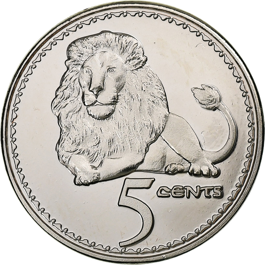 Rhodesia, 5 Cents, Lion, 2018, Nickel plated steel, MS(63)