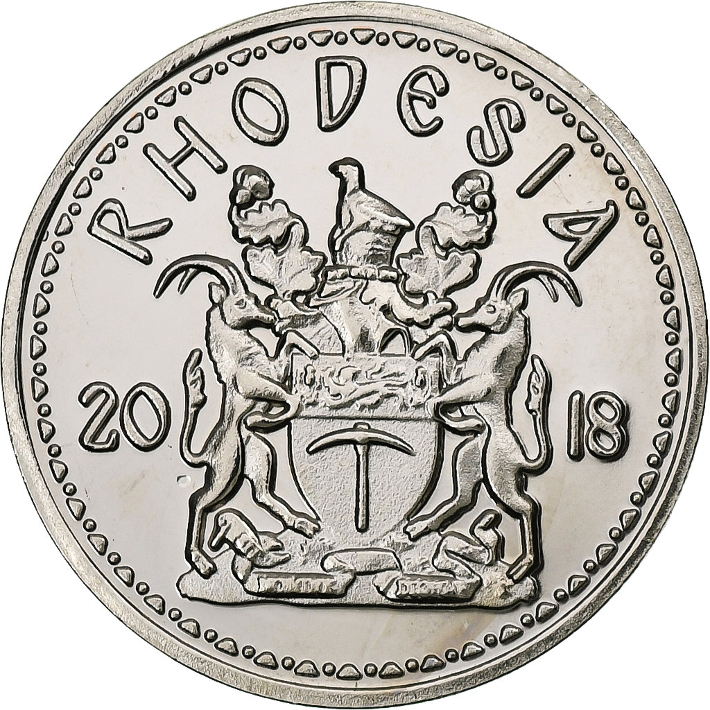 Rhodesia, 5 Cents, Lion, 2018, Nickel plated steel, UNC-
