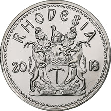 Rhodesia, 50 Cents, Elephant, 2018, Nickel plated steel, MS(63)