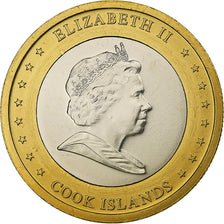 Cook Islands, Elizabeth II, 1 Dollar, 2010, Karlsfeld, Bimetallic, MS(63)
