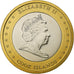Cook Islands, Elizabeth II, 1 Dollar, 2010, Karlsfeld, Bimetallic, MS(63)