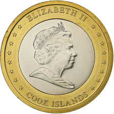 Cook Islands, Elizabeth II, 1 Dollar, 2010, Karlsfeld, Bimetallic, MS(63)