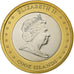 Cook Islands, Elizabeth II, 1 Dollar, 2010, Karlsfeld, Bimetallic, MS(63)