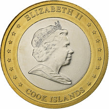 Cook Islands, Elizabeth II, 1 Dollar, 2010, Karlsfeld, Bimetallic, MS(63)