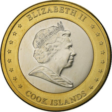 Cook Islands, Elizabeth II, 1 Dollar, 2010, Karlsfeld, Bimetallic, MS(63)