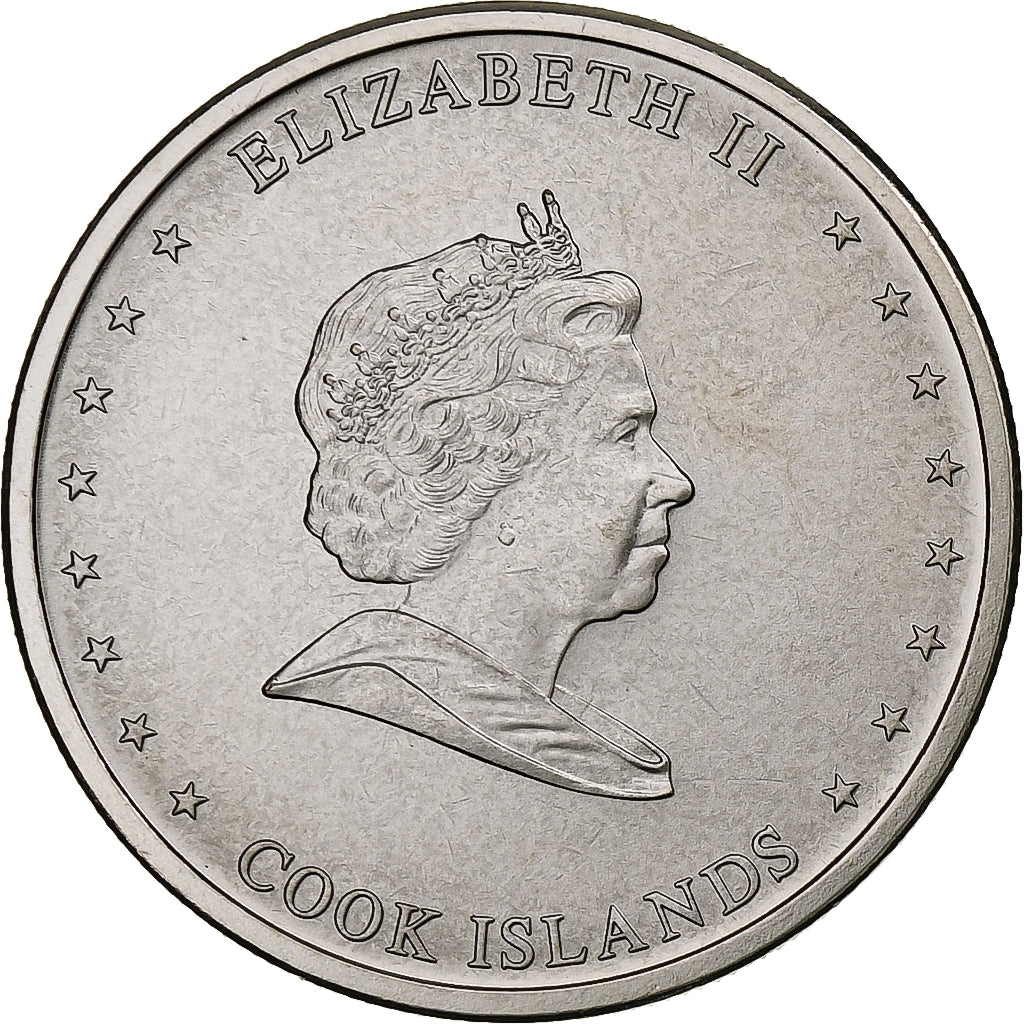 Ilhas Cook, Elizabeth II, 10 Cents, 2010, Karlsfeld, Aço Niquelado, MS(63)