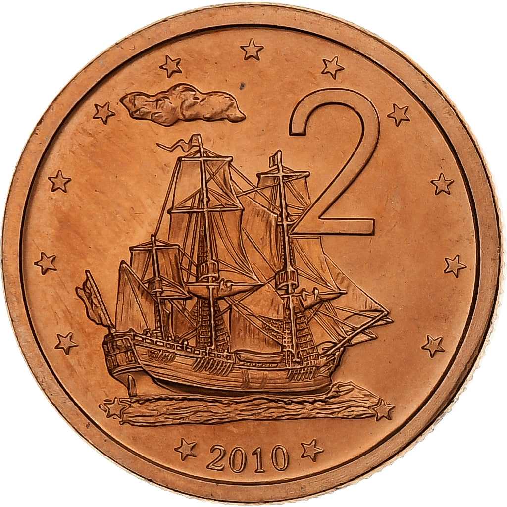 Ilhas Cook, Elizabeth II, 2 Cents, 2010, Karlsfeld, Aço Cromado a Cobre