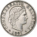 Switzerland, 20 Rappen, Libertas, 1881, Bern, Nickel, AU(50-53), KM:29