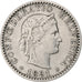 Suiza, 20 Rappen, Libertas, 1891, Bern, Níquel, BC+, KM:29