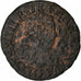 Francia, Louis XIII, Double Tournois, 1618, Poitiers, Cobre, BC+, Gadoury:5