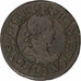 Frankreich, Louis XIII, Double Tournois, 1620, Poitiers, Kupfer, S, Gadoury:5