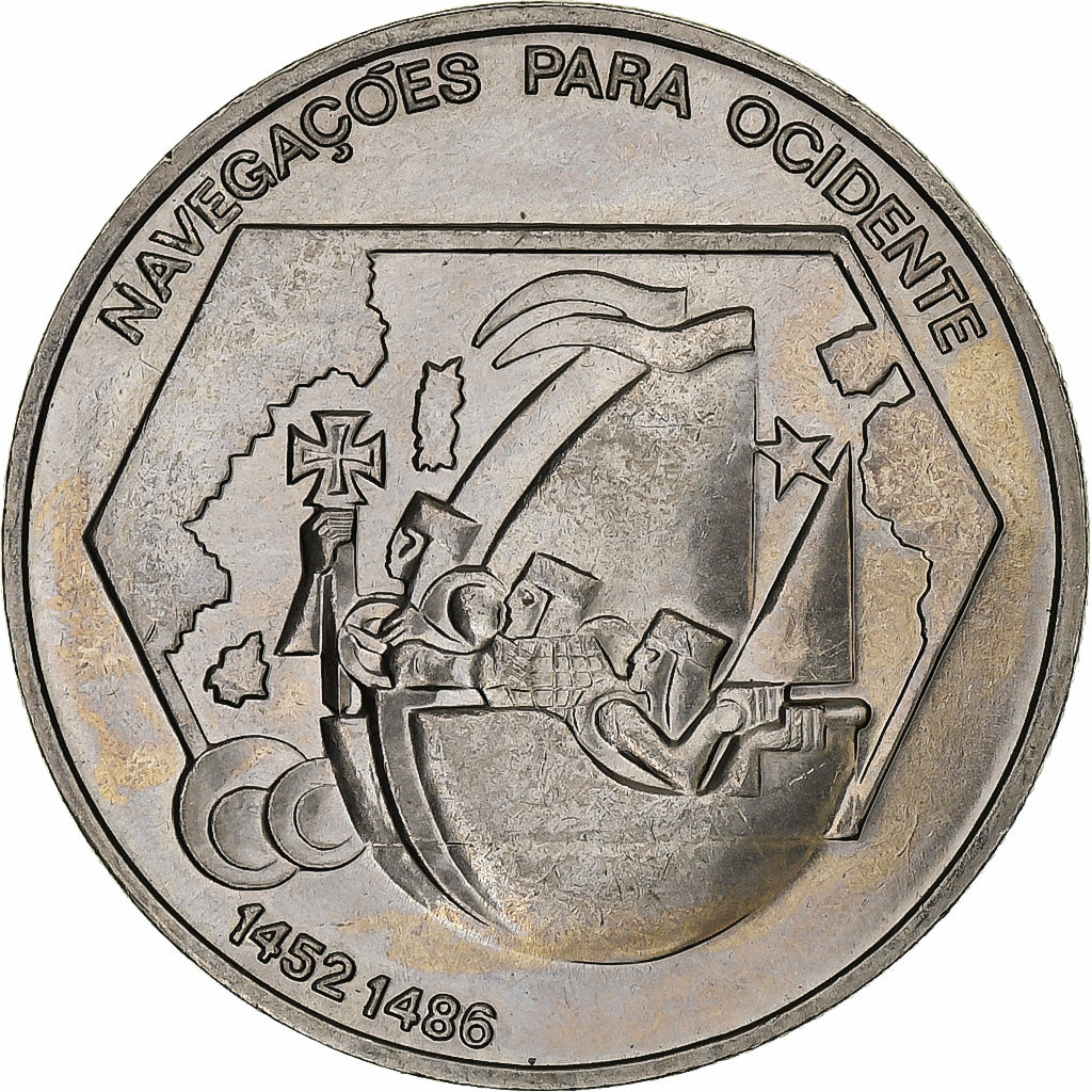 Portogallo, 200 Escudos, Westward Navigation, 1991, Lisbon, Rame-nichel, SPL