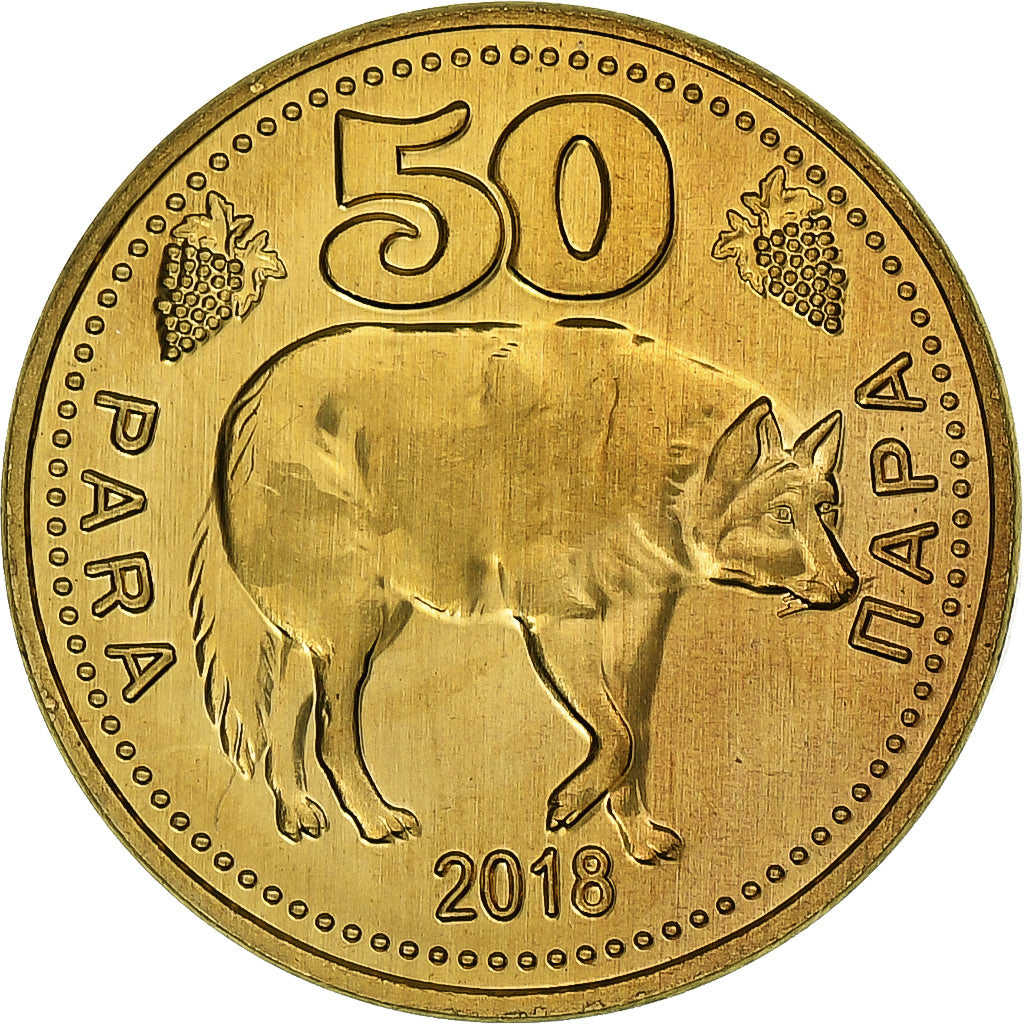 Moldávia, Gagauzia, 50 Para, Wolf, 2018, Latão, MS(63)
