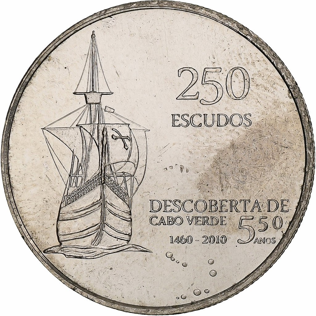 Cape Verde, 250 Escudos, Independence - Discovery, 2010, Copper-nickel, MS(63)