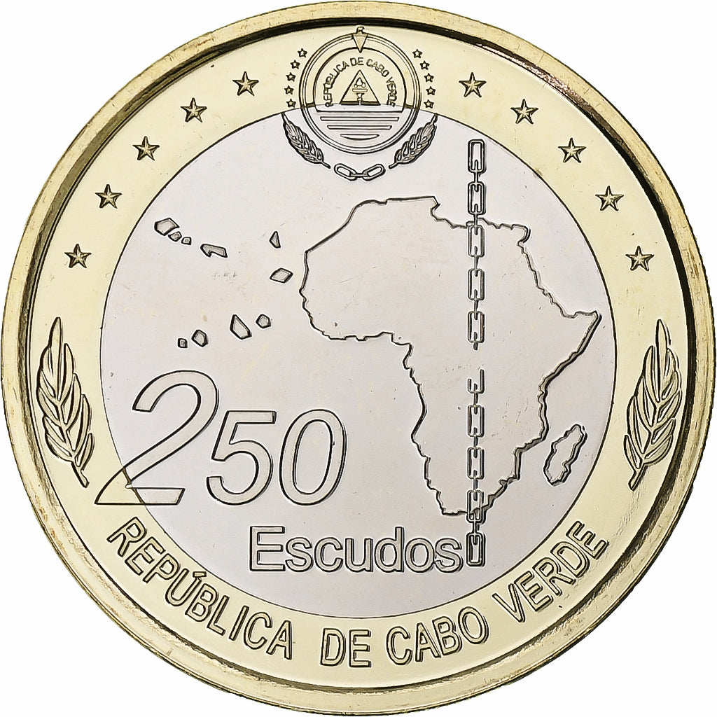 Capo Verde, 250 Escudos, OUA - Anniversary, 2013, Bi-metallico, SPL, KM:56