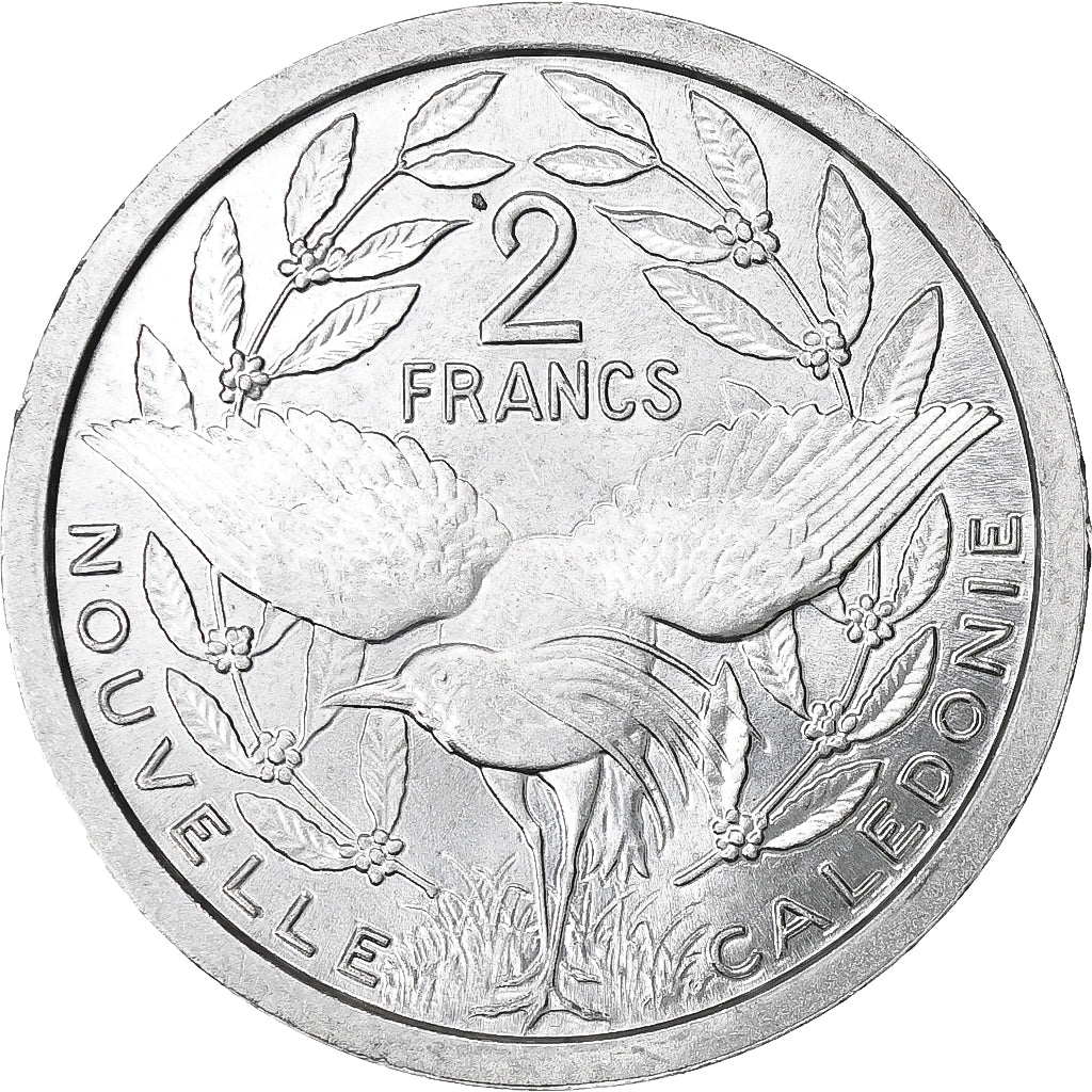 New Caledonia, 2 Francs, 1949, Paris, Aluminum, MS(65-70), KM:3