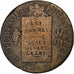 France, Sol à la balance Françoise, 1793 / AN II, Metz, Cuivre, TB, Gadoury:19