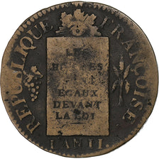 Frankreich, Sol à la balance Françoise, 1793 / AN II, Strasbourg, Kupfer, S