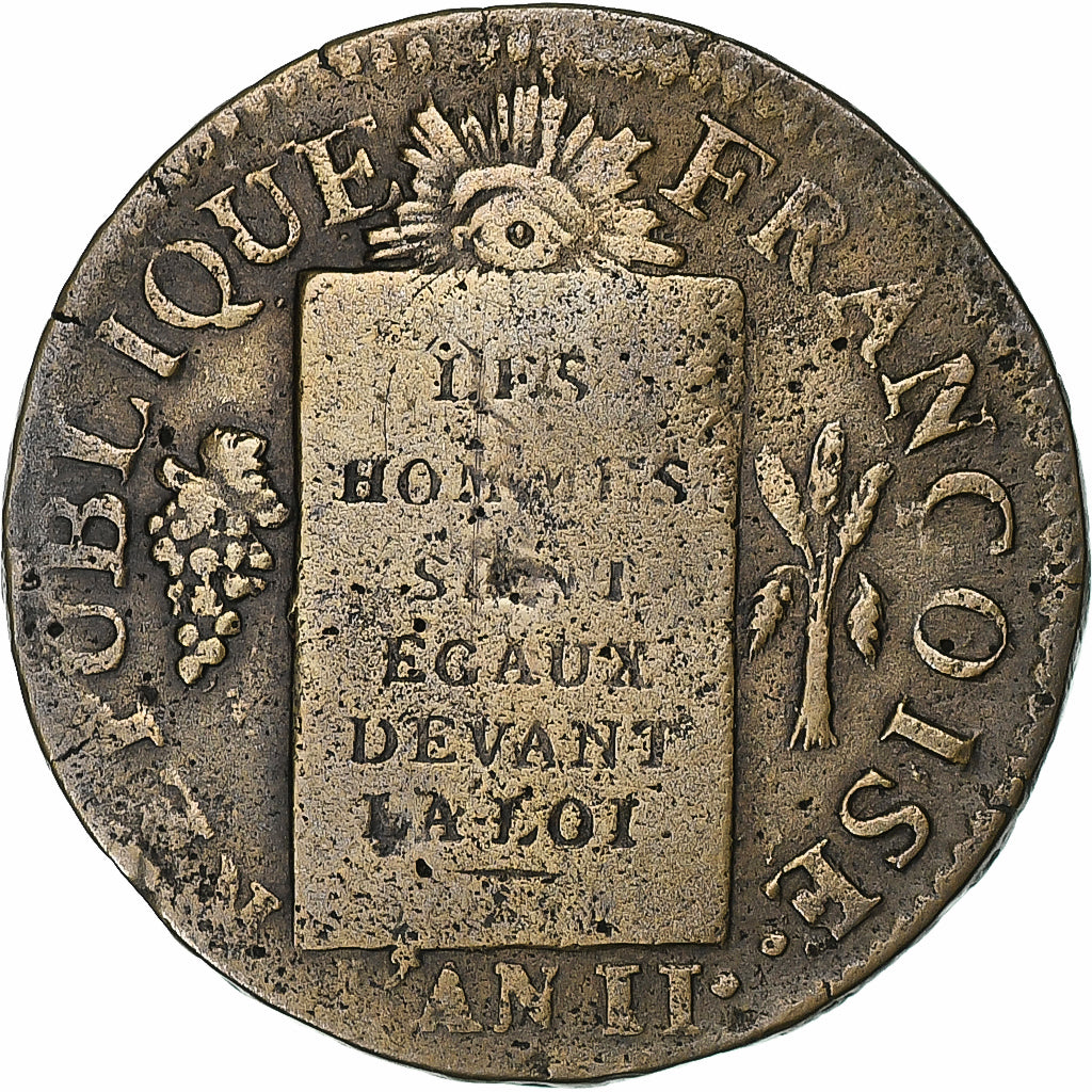 Frankreich, Sol à la balance Françoise, 1793 / AN II, Lille, Kupfer, S
