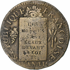 Frankreich, Sol à la balance Françoise, 1793 / AN II, Lille, Kupfer, S