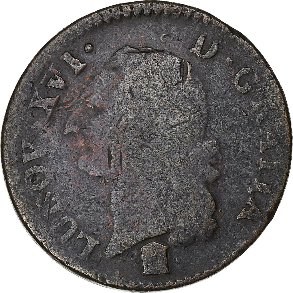 Frankrijk, Louis XVI, Sol, 1786, Bordeaux, Koper, FR, Gadoury:350
