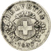 Switzerland, 20 Rappen, 1850, Strasbourg, Billon, AU(55-58), KM:7