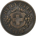 Switzerland, 20 Rappen, 1858, Bern, Billon, EF(40-45), KM:7