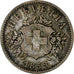 Switzerland, 20 Rappen, 1859, Bern, Billon, VF(30-35), KM:7