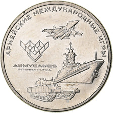 Russia, 25 Roubles, International Army Games, 2018, Moscow, Copper-nickel