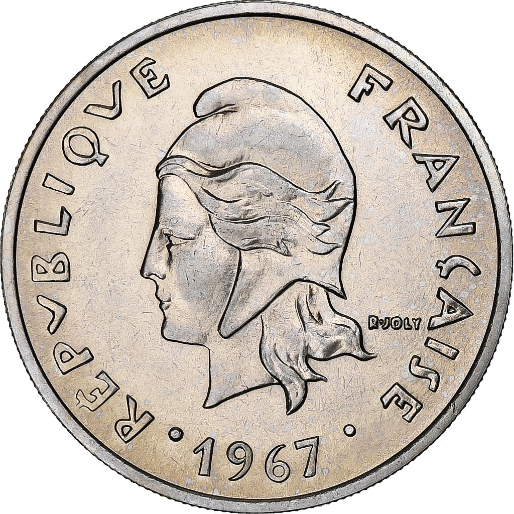 French Polynesia, 20 Francs, 1967, Paris, Nickel, UNZ, KM:6