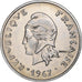 French Polynesia, 20 Francs, 1967, Paris, Nickel, UNZ, KM:6